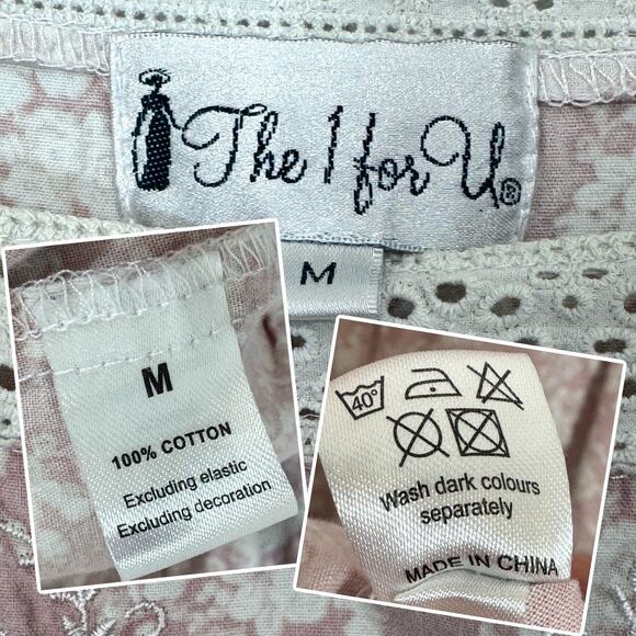 Victorian Cotton Nightgown Prairie Dress M Pintuck Eyelet Lace Peasant Cozycore - Picture 7 of 11